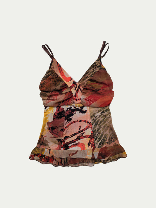The Multi-Patterned Ruffled Camisole