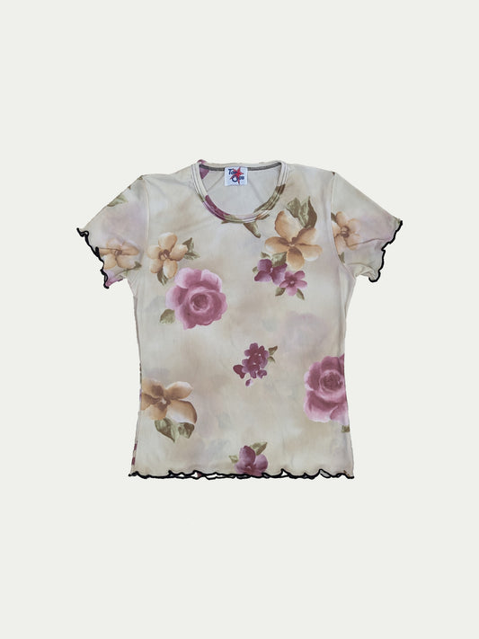 The Dreamy Floral Mesh T