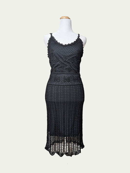 The Beaded Crochet Midi Dress