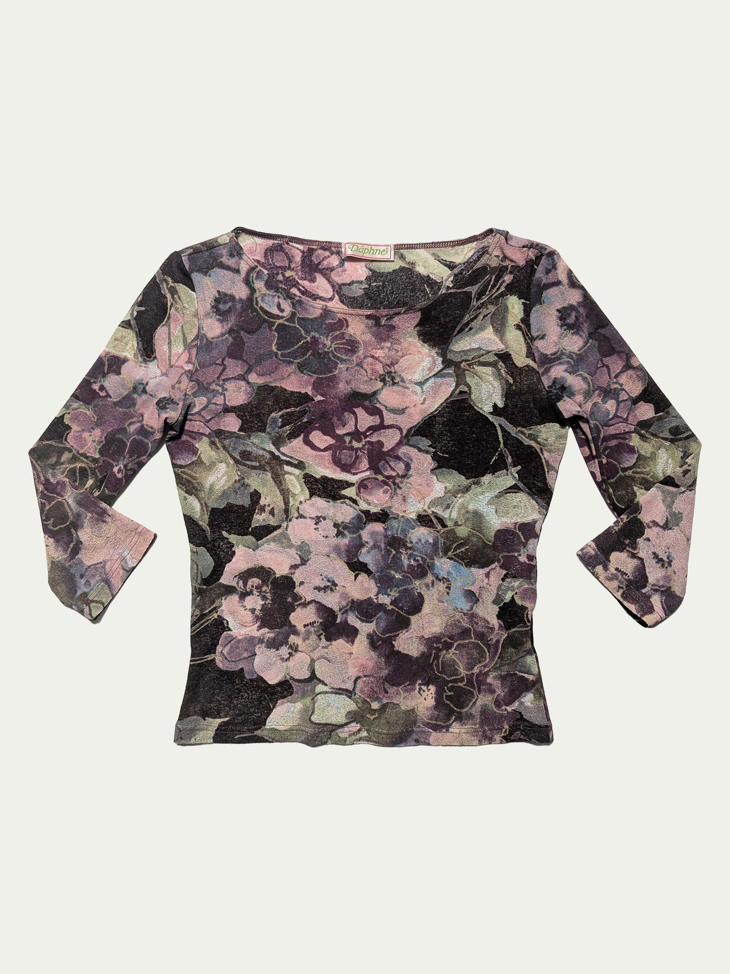 The Lilac Flowers Mesh Top