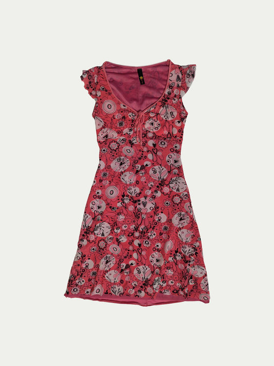 The Pink Doodle Mesh Dress