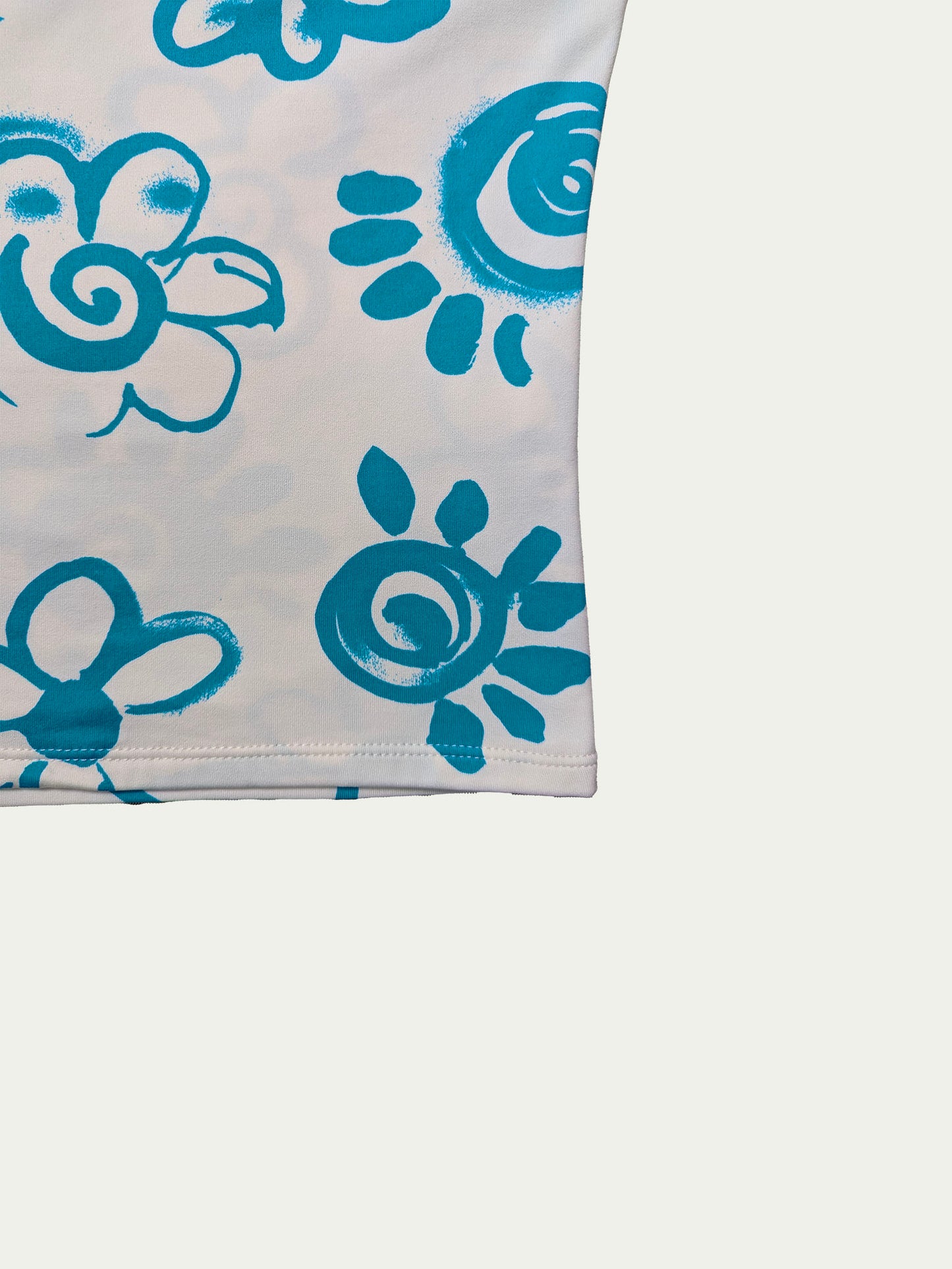 The Turquoise-Flowers Halter Tie-Top