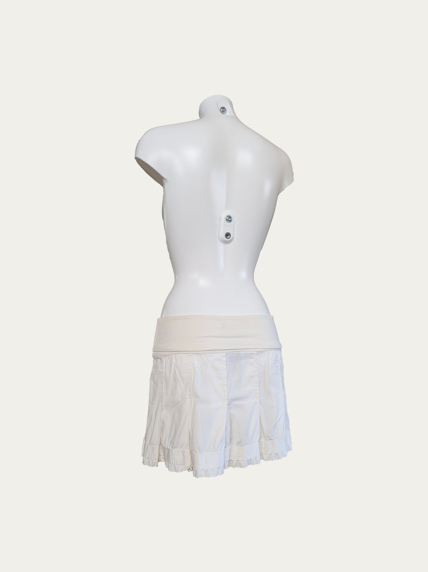 The Pleated Cotton Mini Skirt