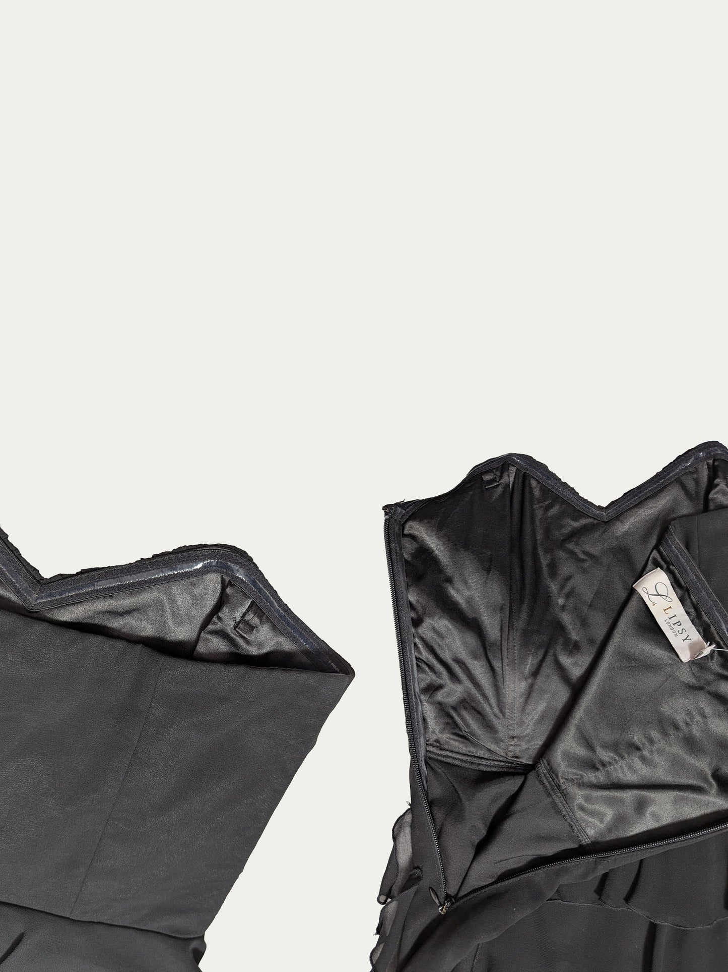 The Black Chiffon Evening Mini Dress