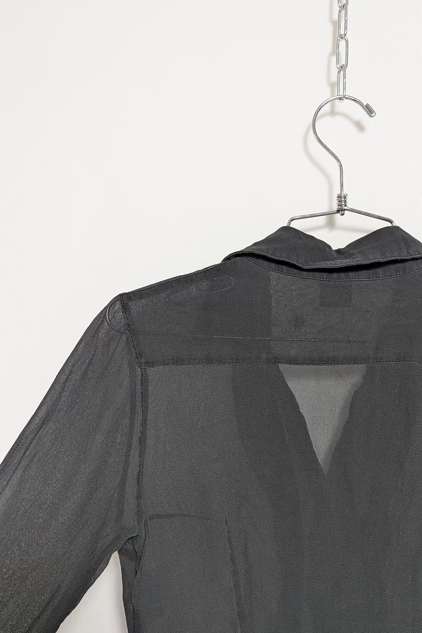 The Black Silk Chiffon Blouse