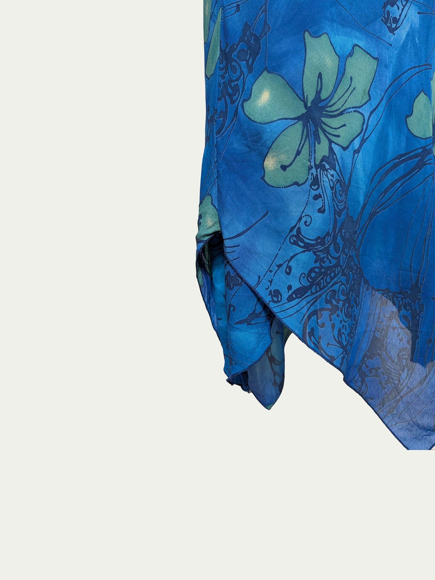 The Blue Floral Asymmetric Dress