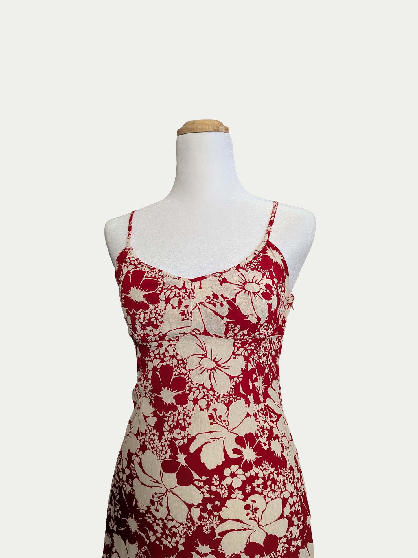 Hennes Red Floral Midi Dress