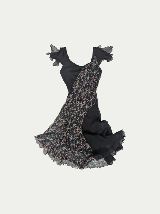 The Applications Silk Evening Dress