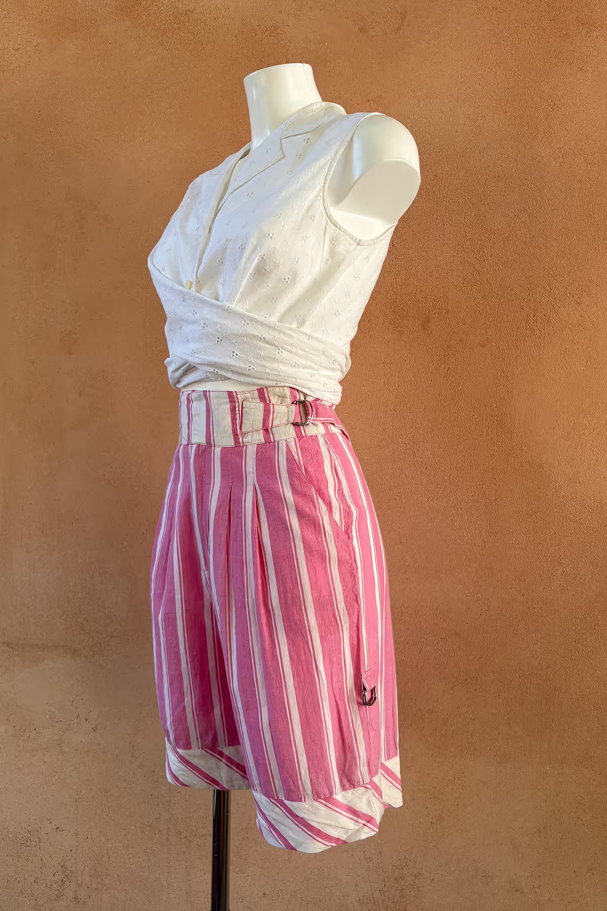 The Pink & White Cotton Shorts