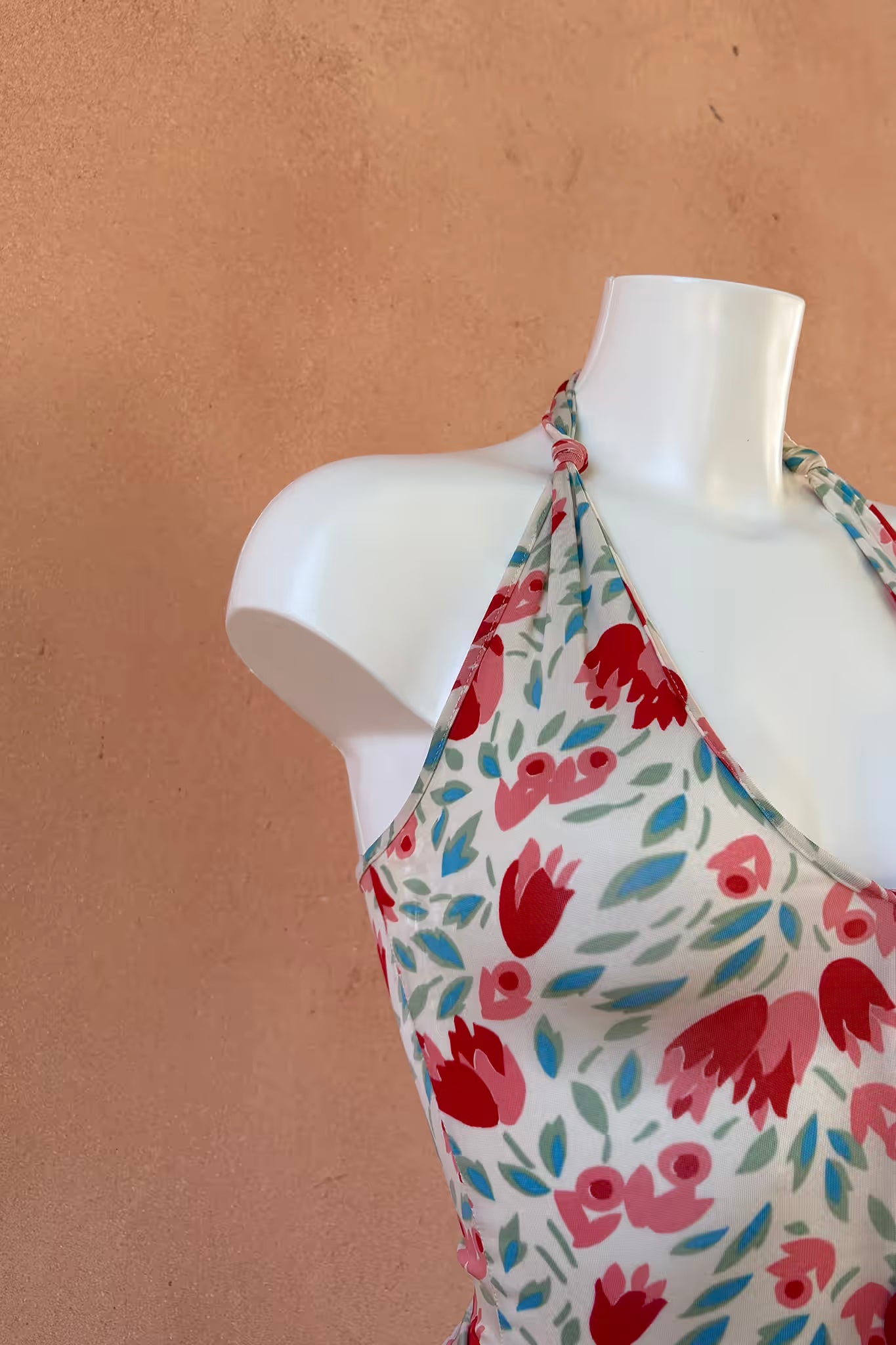 The Elastic Floral Halter Top