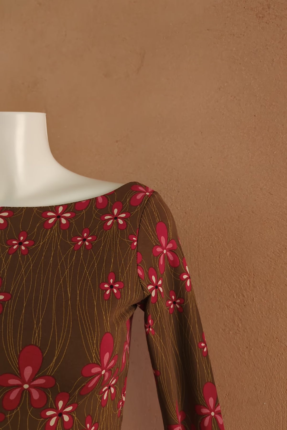 The Floral Boat Neck Y2K Top