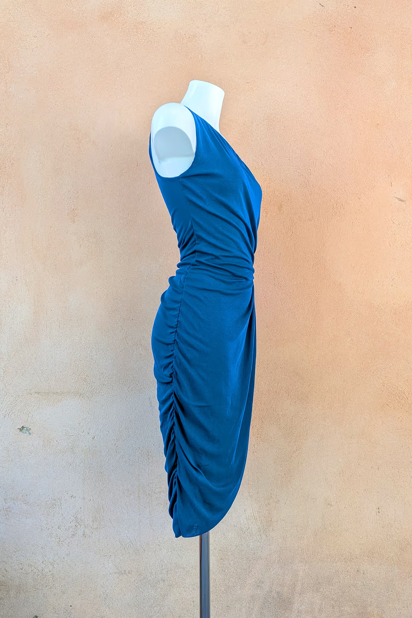 The Deep Turquoise Sequin Mesh Mini Dress