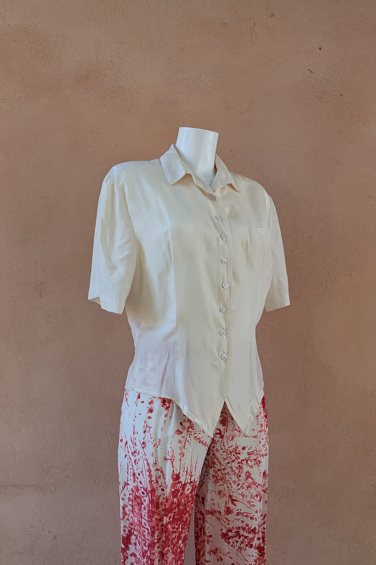 The Ivory Embroidered Silk Shirt