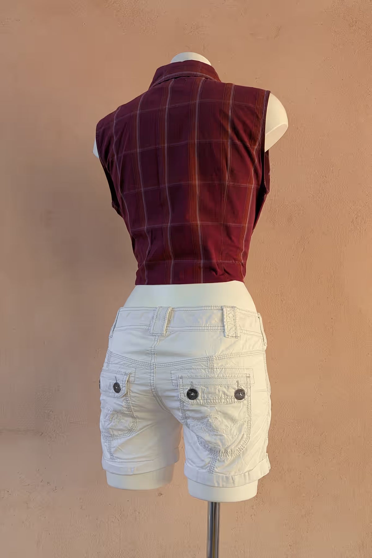 The White Y2K Cargo Shorts