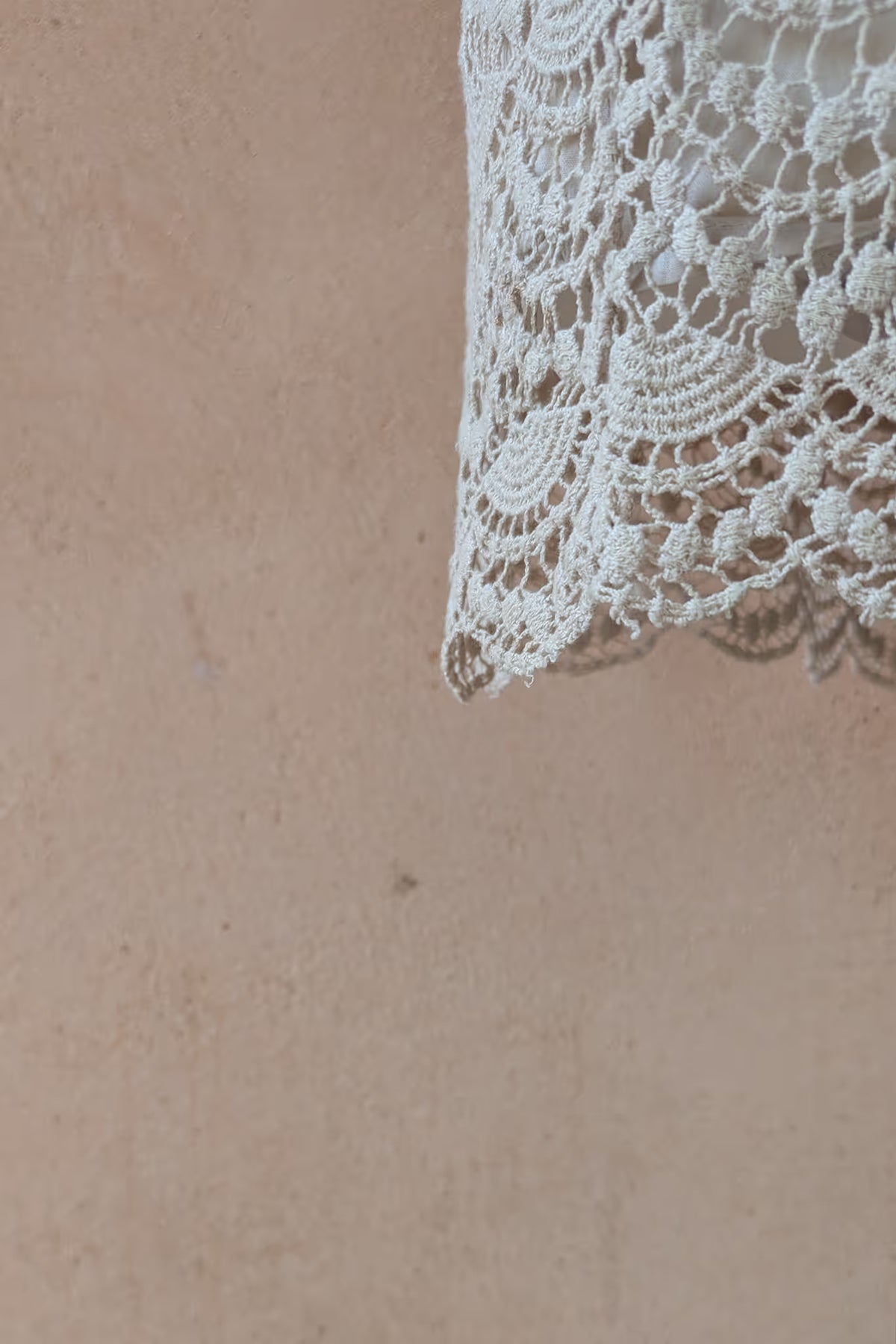 The Guess Cream Cotton Crochet Mini Skirt