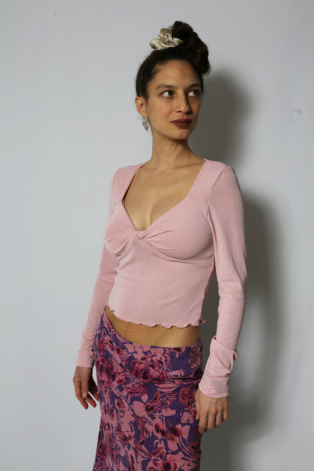 The Smokey-Pink Mesh Top