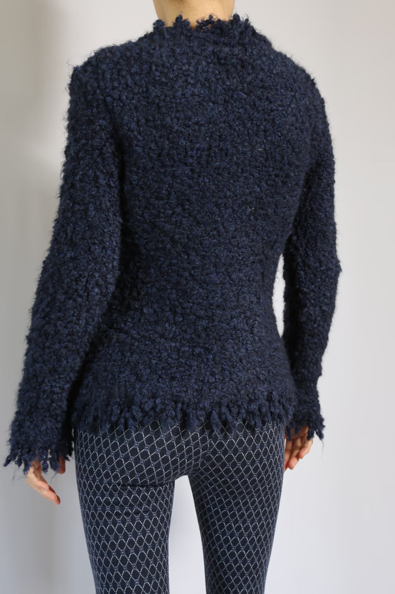 The Deep Blue Wool Cardigan