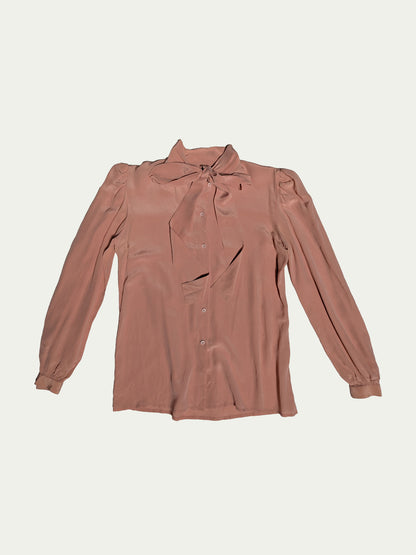 The Smokey Pink Silk Blouse