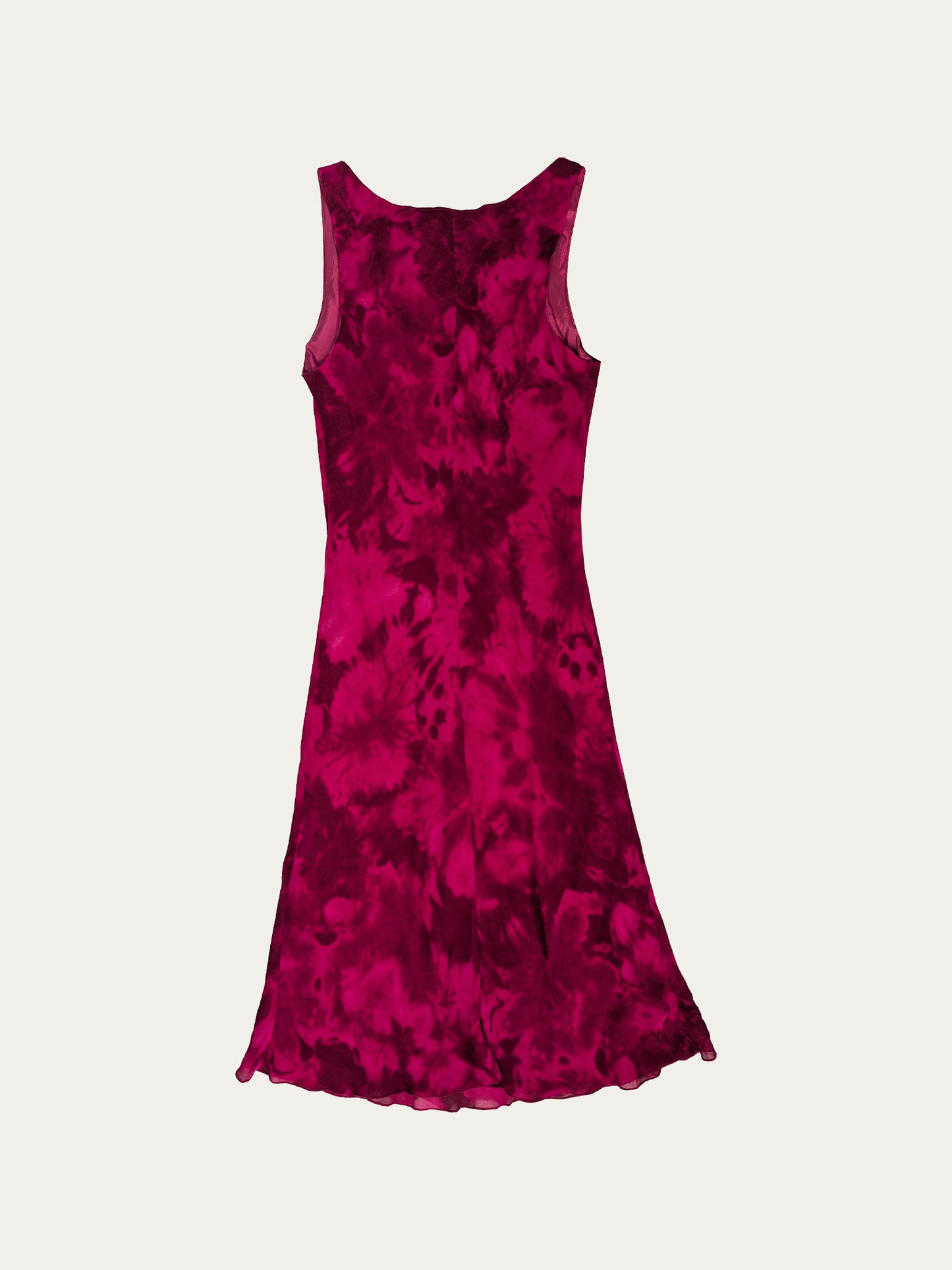 The Tie-Dye Style Fuchsia Dress