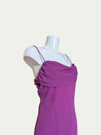 The Bold Purple Chiffon Cocktail Dress