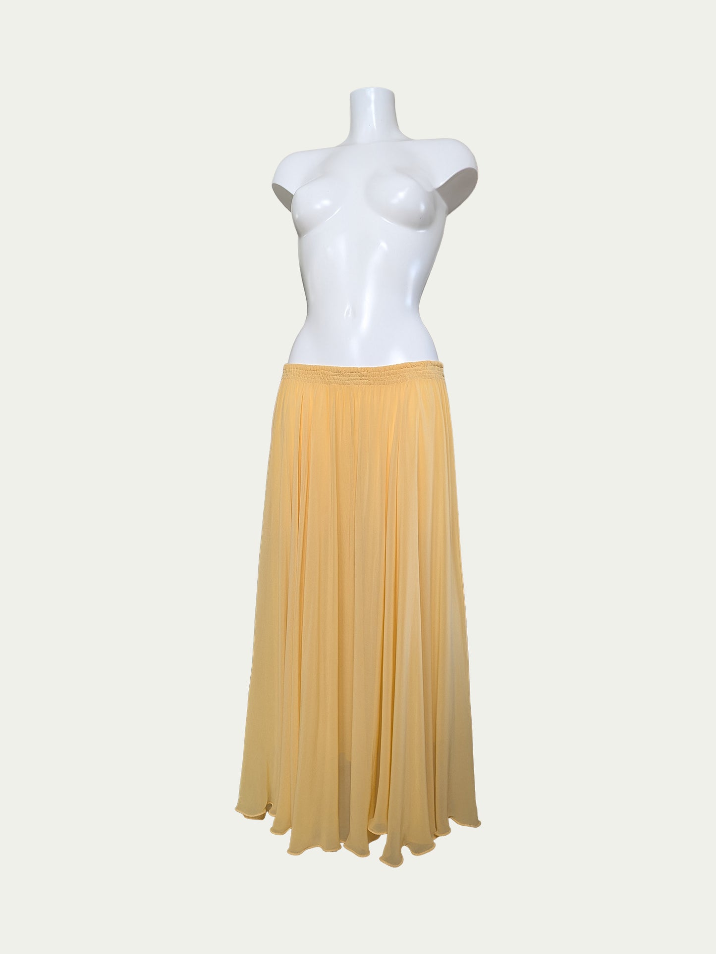 The Yellow Chiffon Maxi Skirt
