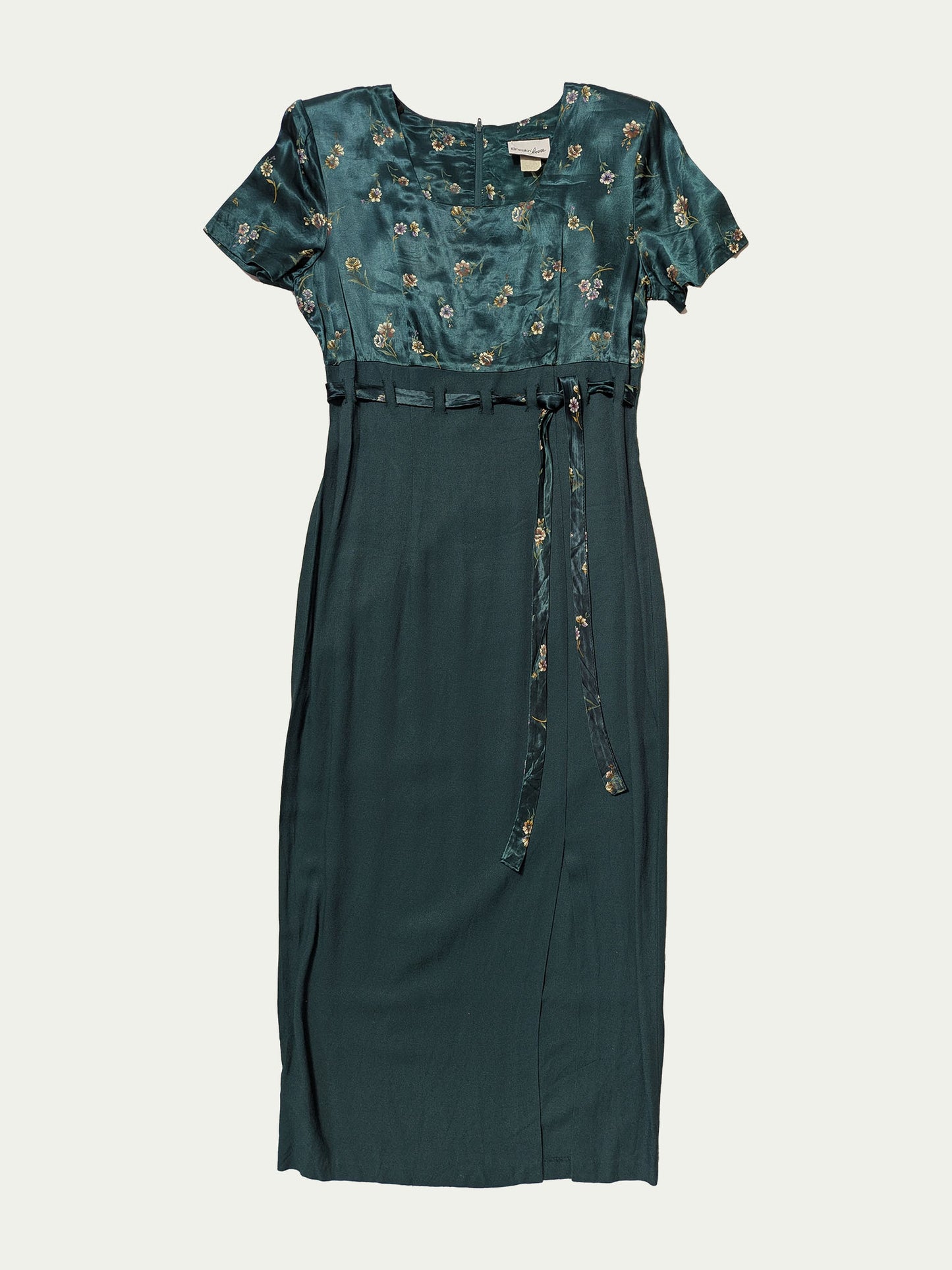 The Emerald Green Satin Maki Dress