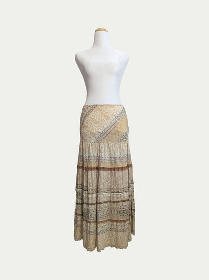 The Golden Boho Tiered Skirt