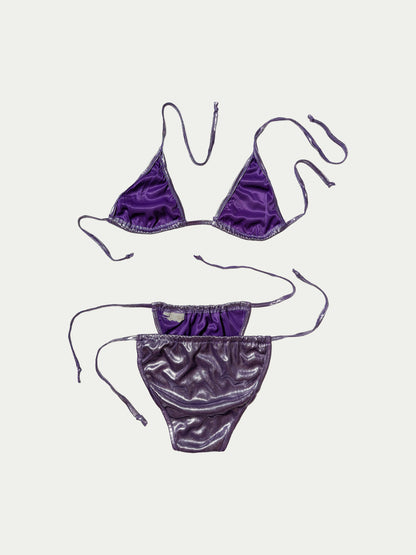 The Metalic Purple Bikini