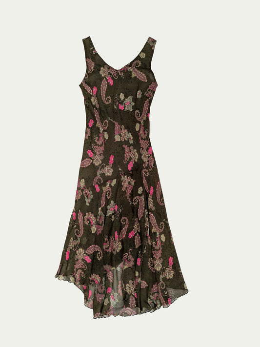 The Olive-Fuchsia Maxi Fairy Dress