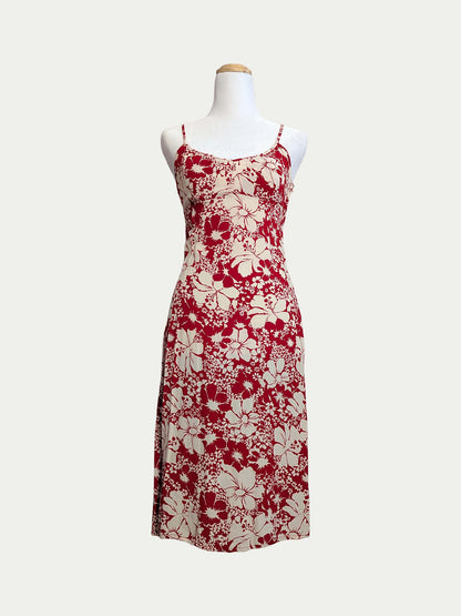 Hennes Red Floral Midi Dress