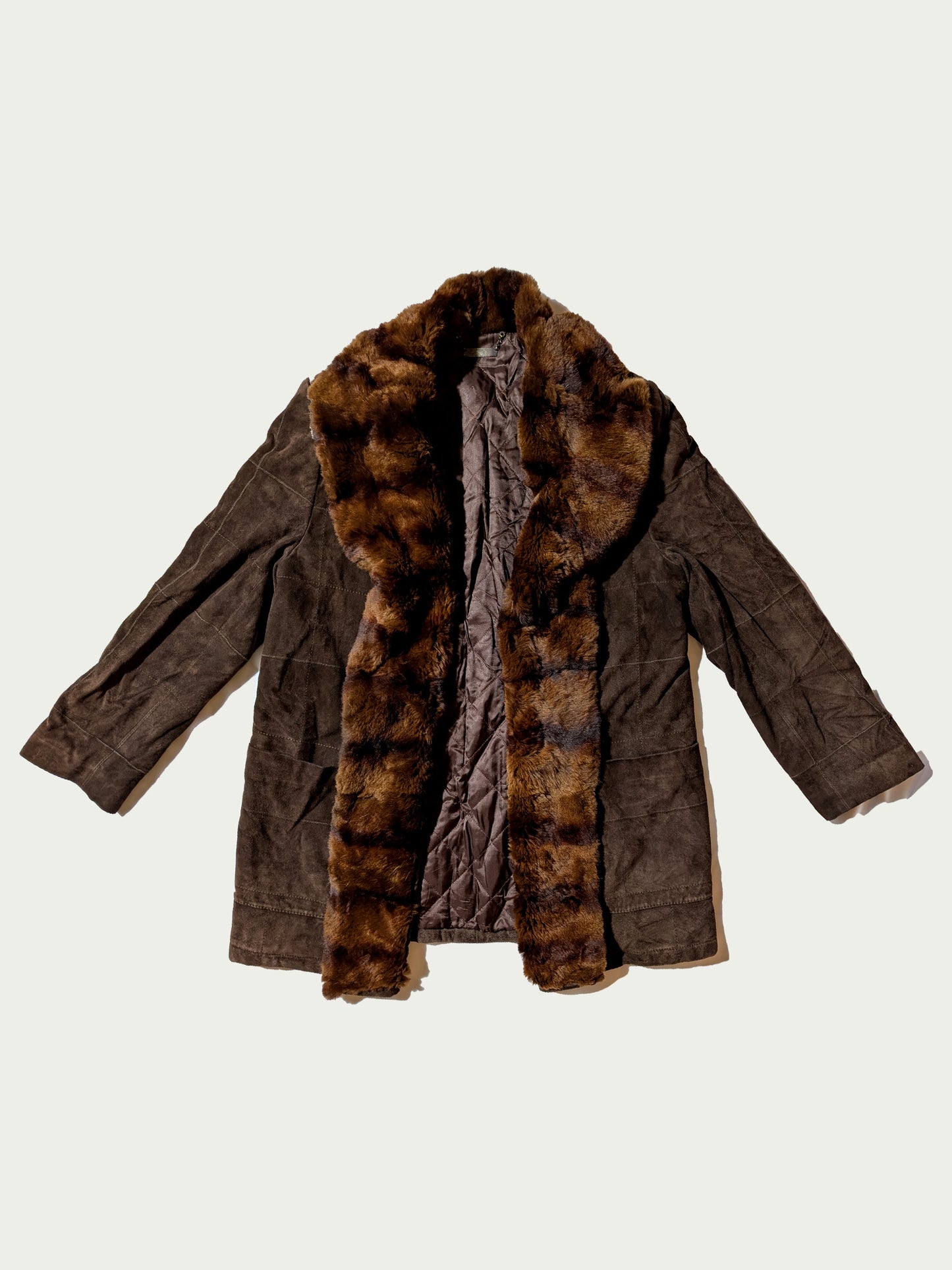 The Brown Suede & Fur Coat