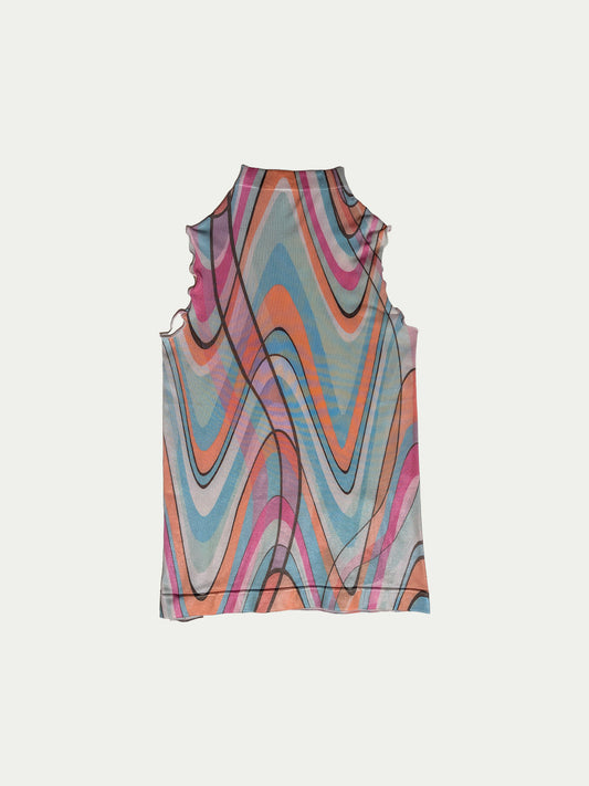 The Pastel Waves Lycra Top