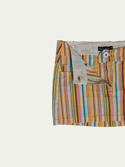 The Pastel Striped Mini Skirt