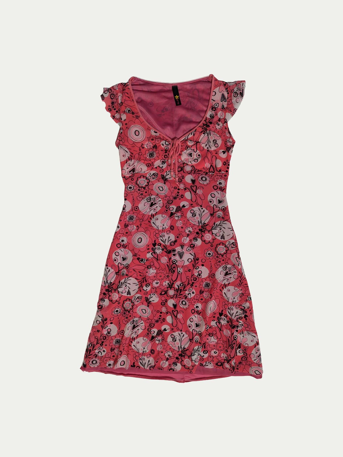 The Pink Doodle Mesh Dress