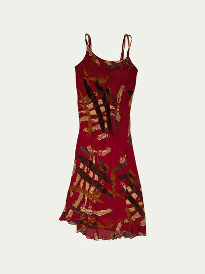 The Asymmetrical-Straps Viscose Dress
