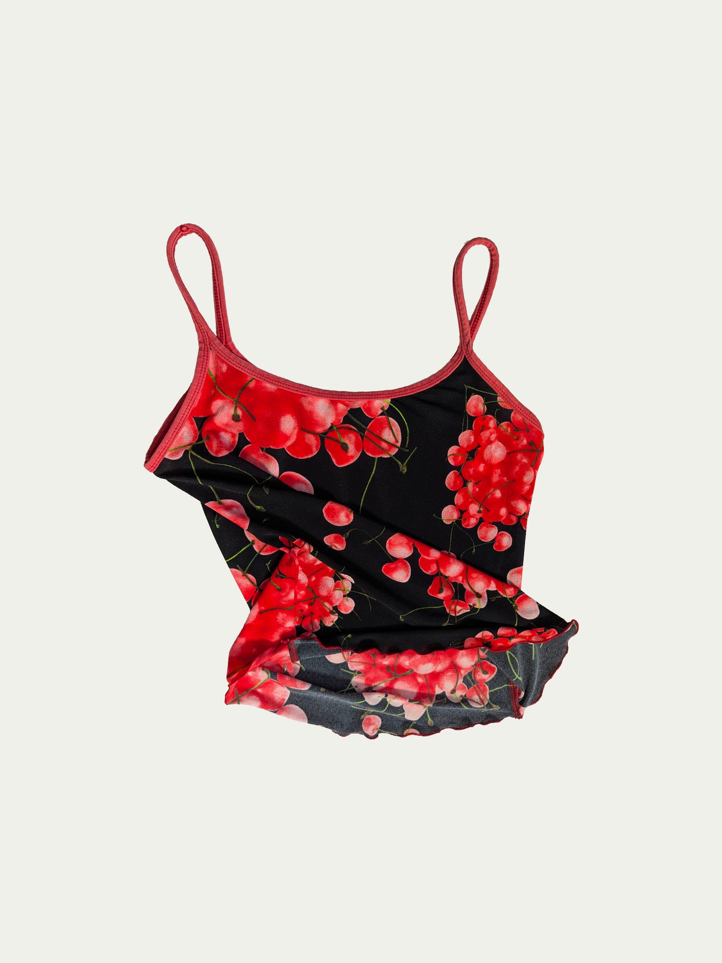 The 90s Cherries Mesh Tank Top