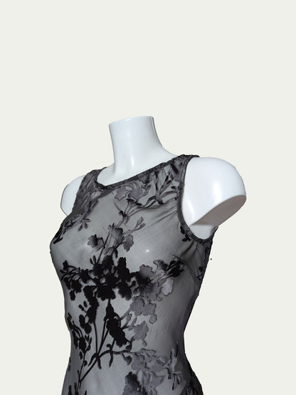 The Sheer Jacquard Silk Maxi Dress