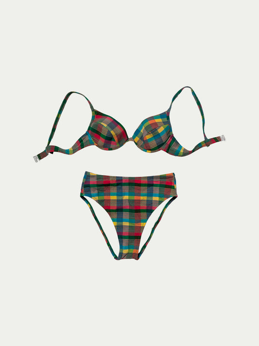 The Multicolored Plaid Bikini