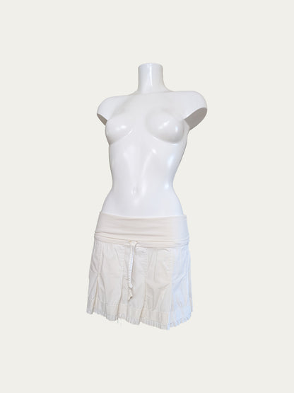 The Pleated Cotton Mini Skirt