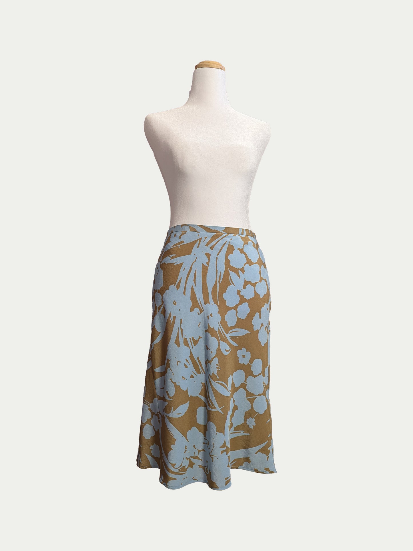Stefanel Sky Floral Midi Skirt