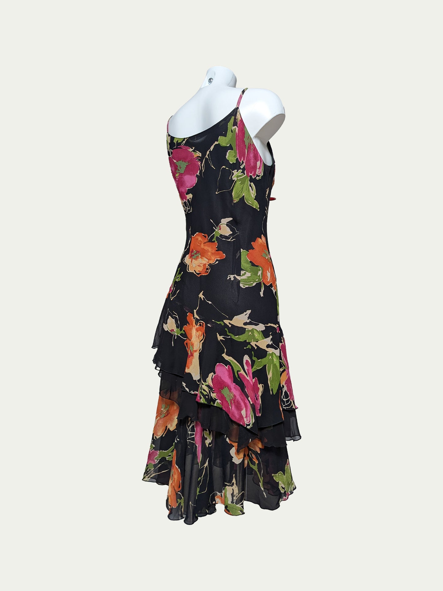The Vibrant Floral Layered Dress