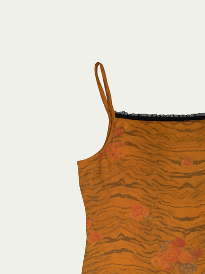The Orange Leopard Crop Top