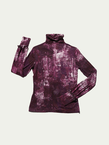 The Purple Clouds Turtle Neck Top