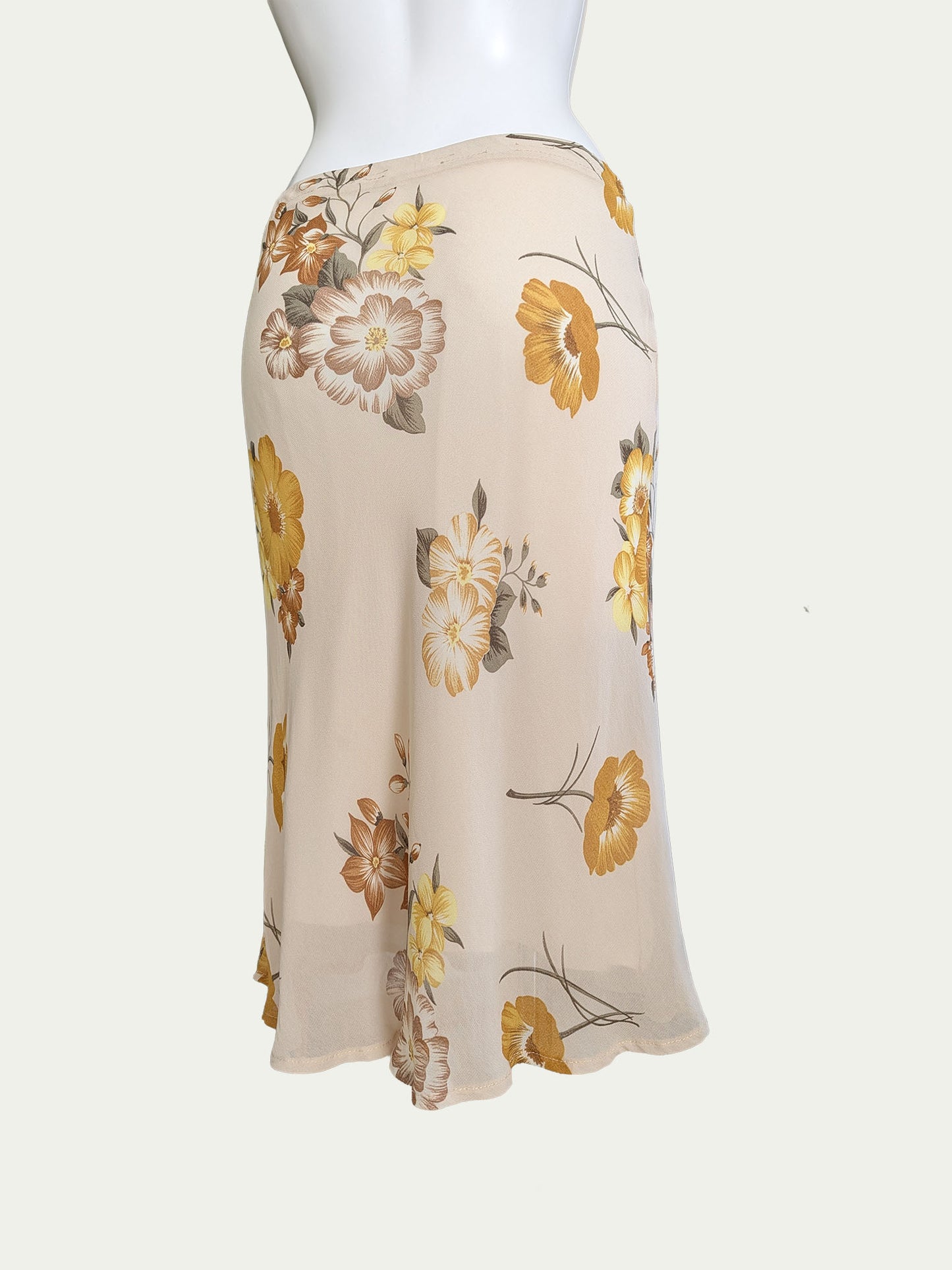 The Cream & Ochre Floral Skirt