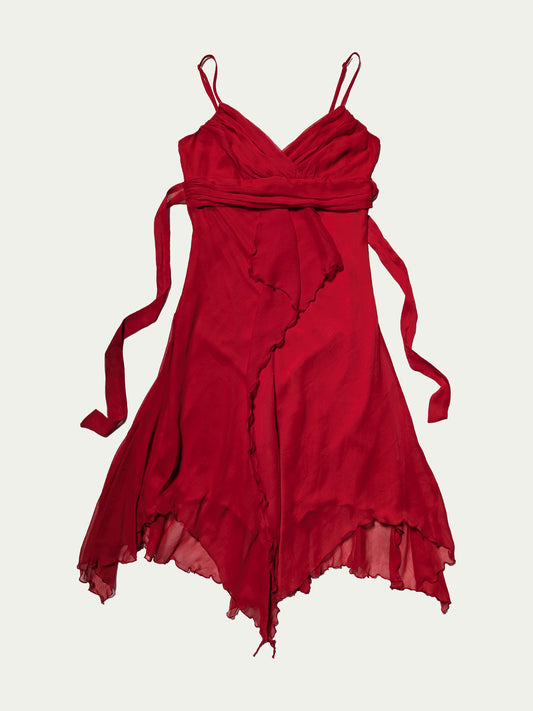 The Red Chiffon Dress