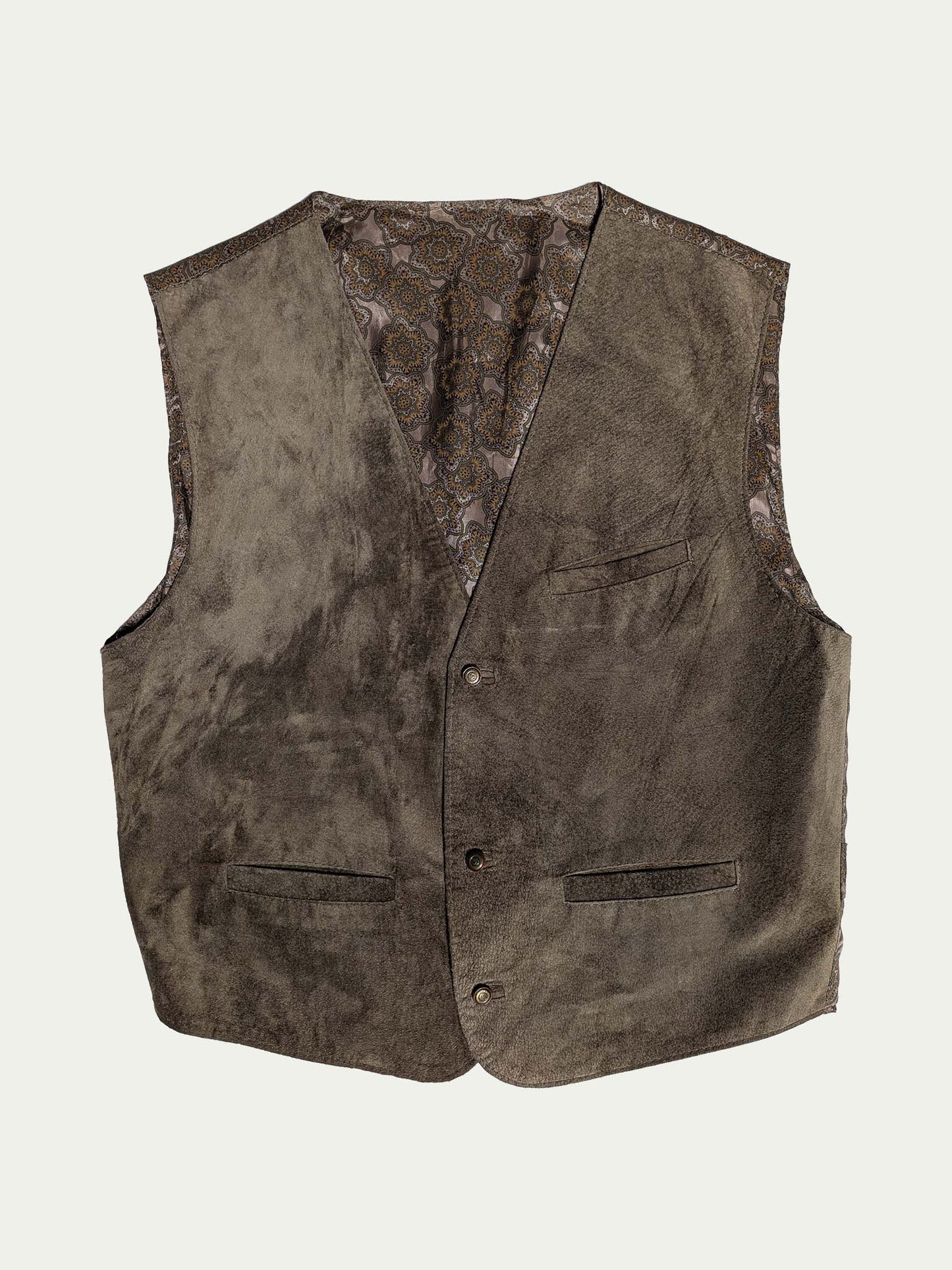 The Olive-Green Suede Waistcoat