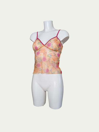 The Vibrant Sheer Mesh Crop Top