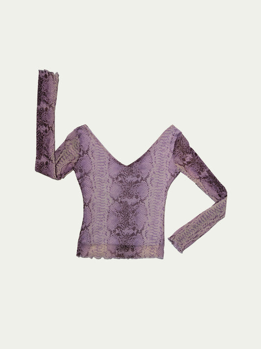 The Violet Snake Mesh Top