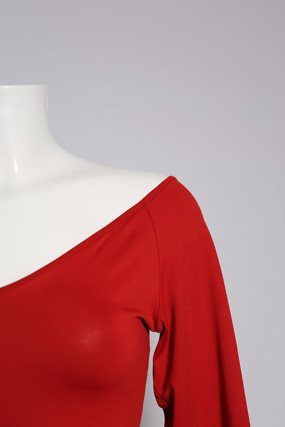 The KOOKAI Red Off-Shoulder Top