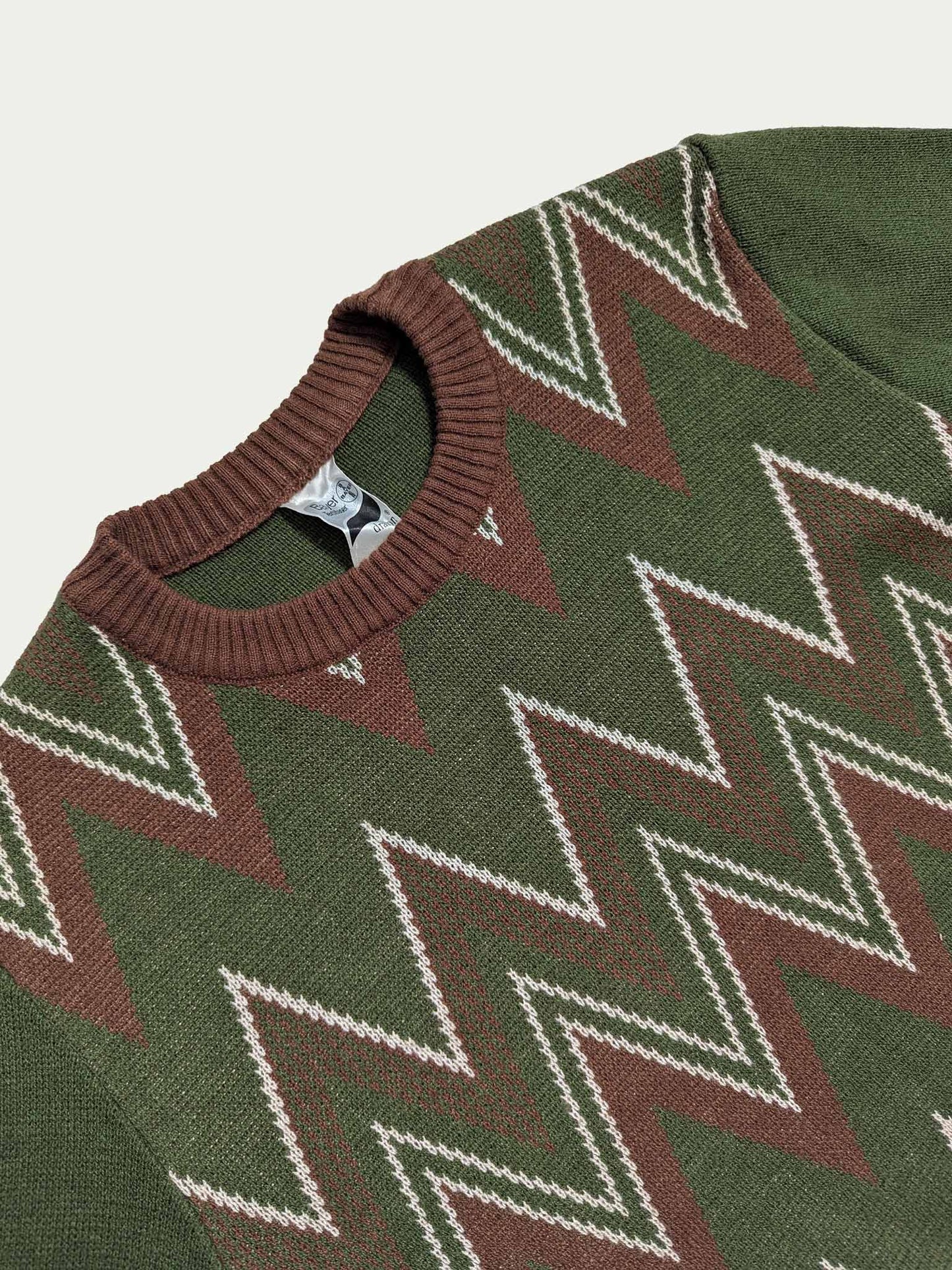 The 70's Green & Brown Sweater